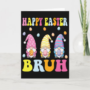 Frohe Ostern Bruh Lustige Gnomies Hase Eier Jungen Karte