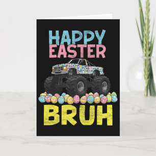Frohe Ostern Bruh Lustiger Monster Truck Hase Eier Karte