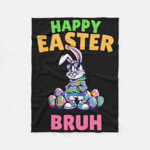 Frohe Ostern Bruh- Lustiges Ostern Gen Alpha Junge Fleecedecke