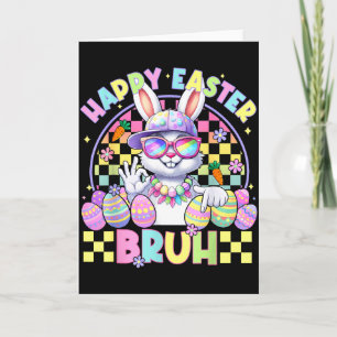 Frohe Ostern Bruh Lustiges Sechs Sieben Meme Bunny Karte