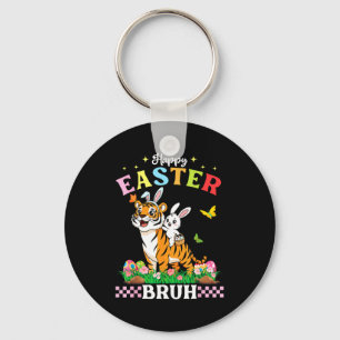Frohe Ostern Bruh Süßer Tiger Häschenohren Korb Ei Schlüsselanhänger