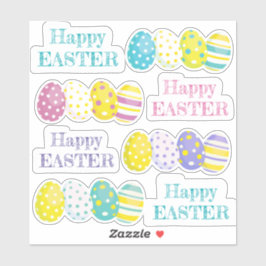 Frohe Ostern Bunte Eier Custom-Cut Vinyl Aufkleber