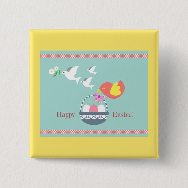 Frohe Ostern! Button (Vorderseite)