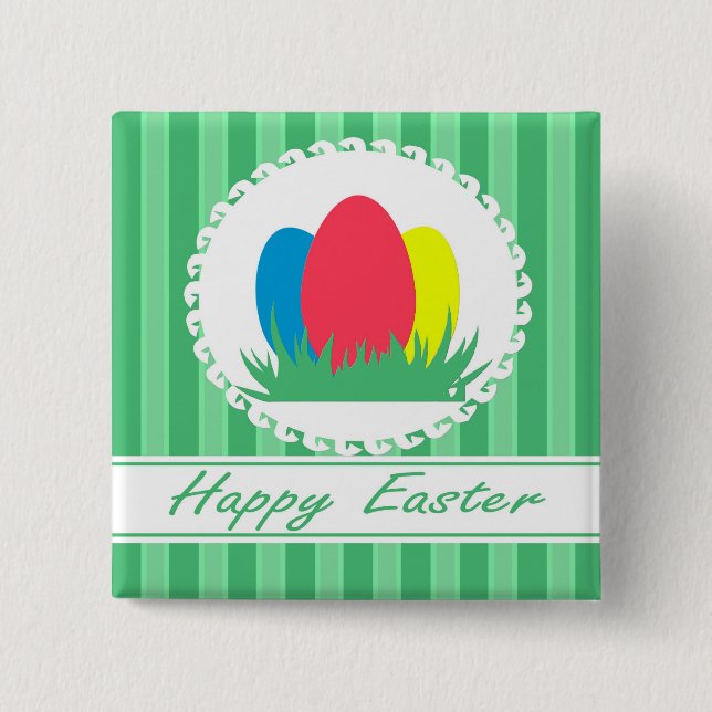 Frohe Ostern Button (Vorderseite)