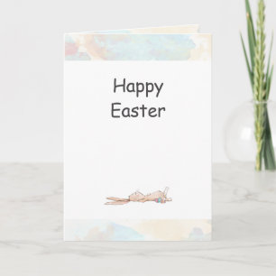 Frohe Ostern Chill Bunny Hase Wasserfarbe Ostern  Karte