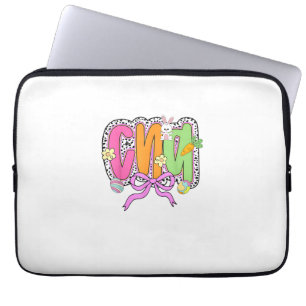 Frohe Ostern CNA Krankenschwester Kokette Schleife Laptopschutzhülle