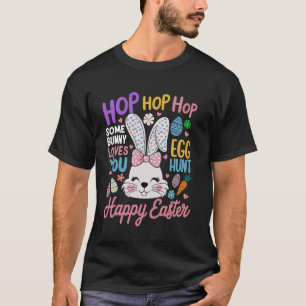 Frohe Ostern Coquette Schleife Hase Eiersuche Männ T-Shirt