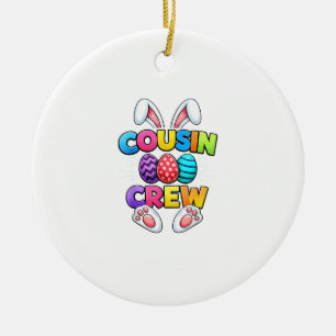 Frohe Ostern Cousin Crew Bunny Familie Passende Ea Keramik Ornament