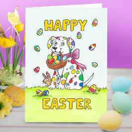 Frohe Ostern Dalmatiner-Gruß Karte