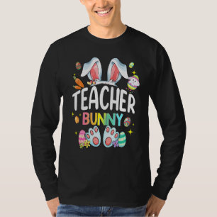 Frohe Ostern Damen Lehrer Hase T-Shirt