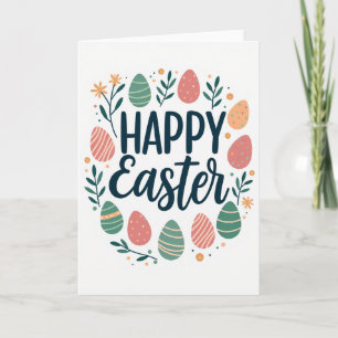 Frohe Ostern Dekorationskarte Karte