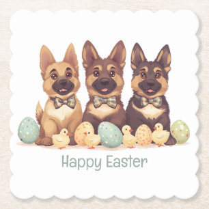 Frohe Ostern Deutsche Schäferhunde Untersetzer