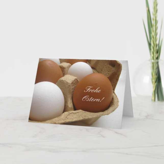 Frohe Ostern Deutsches glückliches Osterfest Feiertagskarte (Vorderseite)