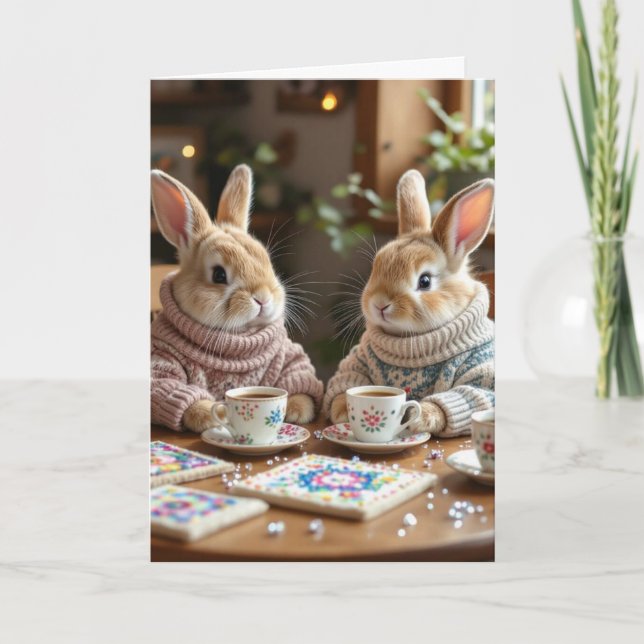 Frohe Ostern Diamant-Maler Karte (Vorderseite)