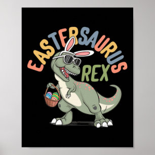 Frohe Ostern Eastersaurus Rex T-Rex Kinder Jungen Poster