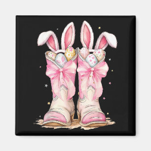 Frohe Ostern Ei Howdy Western Cowboy Stiefel Hase Magnet