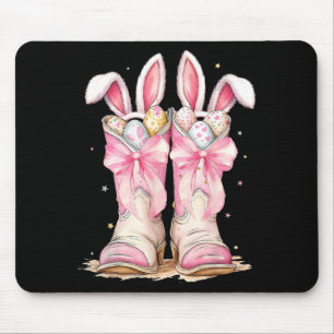 Frohe Ostern Ei Howdy Western Cowboy Stiefel Hase Mousepad