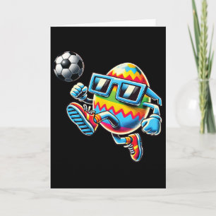 Frohe Ostern Ei spielt Fußball Liebhaber Jungen Ki Karte