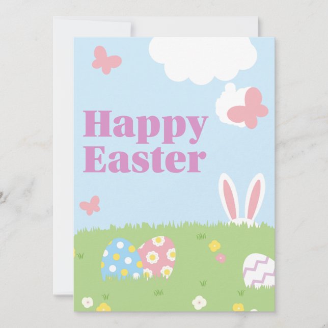 Frohe Ostern Einladung (Vorderseite)