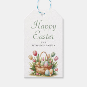 Frohe Ostern Elegante Florale Moderne  Geschenkanhänger