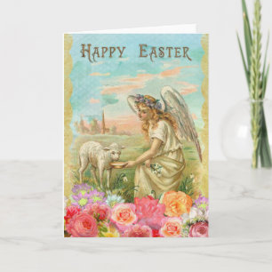 frohe Ostern Engel Feiertagskarte