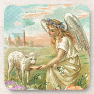 frohe Ostern Engel Untersetzer