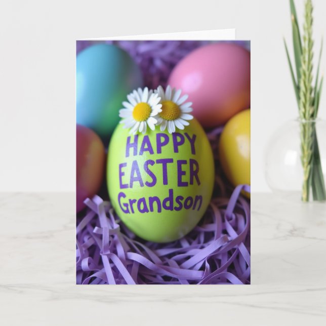 Frohe Ostern Enkel Geschenkkarte Karte (Vorderseite)