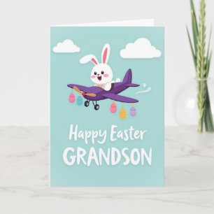 Frohe Ostern Enkelsohn Hasenkarte Karte