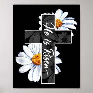 Frohe Ostern er ist auferstanden Jesus christliche Poster