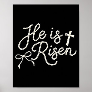 Frohe Ostern er ist auferstanden Perle Jesus chris Poster