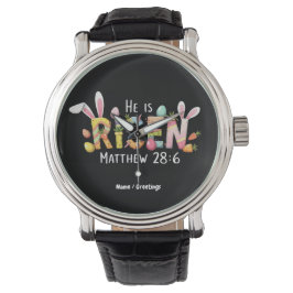 Frohe Ostern! Er ist zum Feiern Jesu Christi ersch Armbanduhr