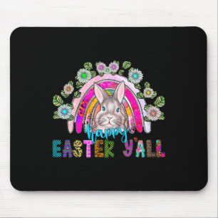 Frohe Ostern Euch alle Drei Süße Häschen Eier Jage Mousepad