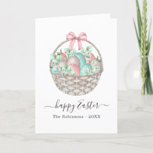 Frohe Ostern Familienfoto Feiertagskarte