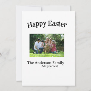 Frohe Ostern Familienfoto Name Text Wiedersehen ei Einladung
