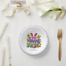 Frohe Ostern Familienzusammenkunft Bunt Pappteller