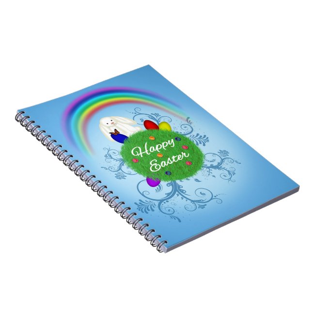 Frohe Ostern Farbiger Planet Notizblock (Rechte Seite)