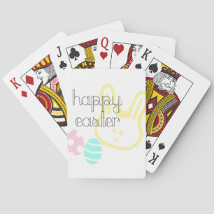frohe Ostern Feiertag Pastell Eier Hase Spielkarten