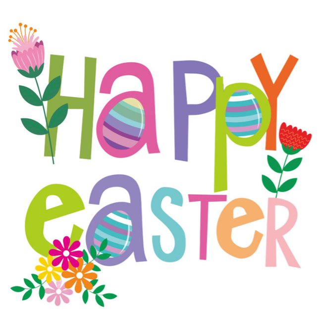 Frohe Ostern Feiertagskarte (Easter, Cheer in Full Color!)