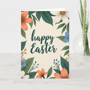 Frohe Ostern Floralkarte Karte