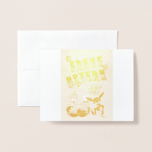 Frohe Ostern Folienkarte (Vorderseite mit Umschlag)