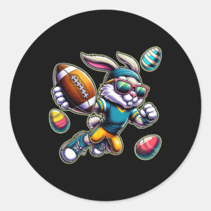 Frohe Ostern Football Boys Osterhase Lustig Ost Runder Aufkleber