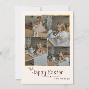 Frohe Ostern Foto Collage Grußkarte Feiertagskarte