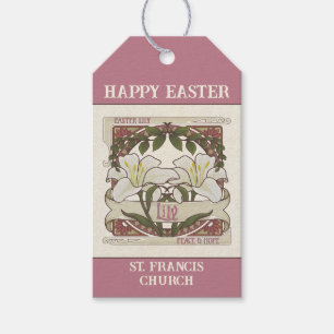 Frohe Ostern: Frieden & Hoffnung Vintage-Lilie Kir Geschenkanhänger