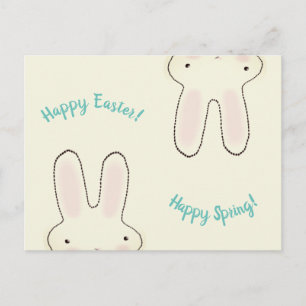 Frohe Ostern Froher Frühling creme süßer Hase lust Postkarte