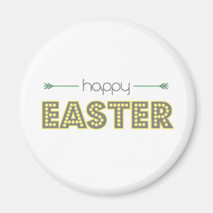 frohe ostern frühling gelb minze grün einfach magnet