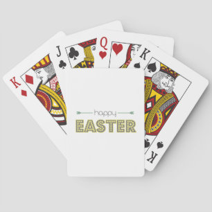 frohe ostern frühling gelb minze grün einfach spielkarten