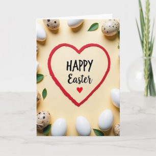 Frohe Ostern Frühling Herz Karte