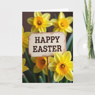 Frohe Ostern Frühlingsblumen Karte