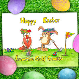 Frohe Ostern für Golfer von Nicole Janes Feiertagspostkarte