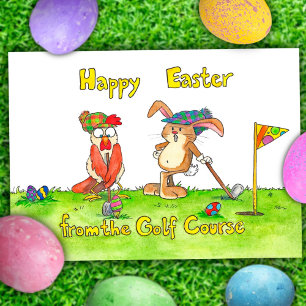 Frohe Ostern für Golfer von Nicole Janes Feiertagspostkarte